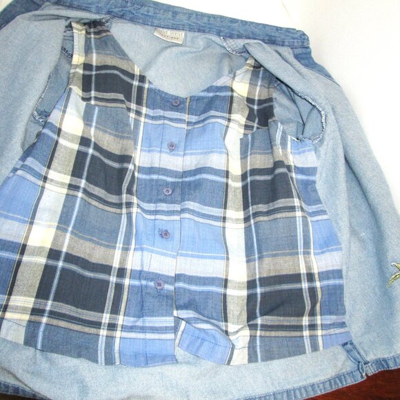 Women's denium jacket of East West Fashions with button up vest size M/L - Picture 11 of 12